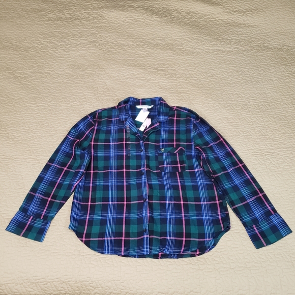 Victoria's Secret plaid pajama top size M - Picture 3 of 7